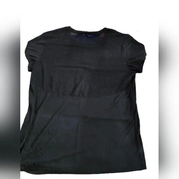 Old Navy, Size L, Black Relaxed Mesh-Back Side-Tie Tee - Picture 9 of 13